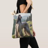 Afghan Hound Elegante Canvas tas (Dichtbij)
