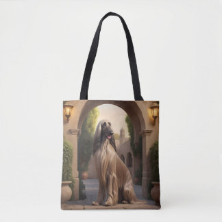 Afghan Hound Elegante Canvas tas