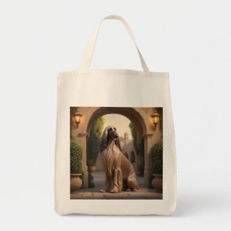 Afghan Hound Elegante kruidenier Canvas tas