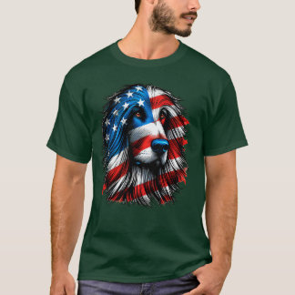 Afghan Hound FLAG Verenigde Staten Hondenliefhebbe T-shirt