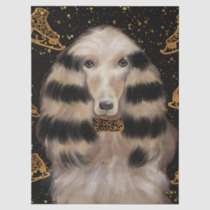 AFGHAN HOUND GOUD TISSUEPAPIER