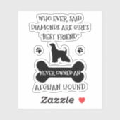 Afghan Hound Hond Beste Vriend Vinyl Sticker (Vel)