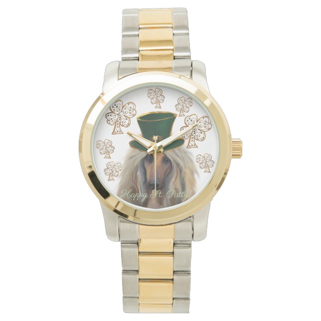 AFGHAN HOUND HORLOGE (Voorkant)