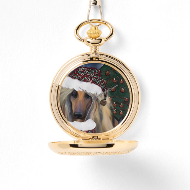 AFGHAN HOUND HORLOGE (Voorkant)