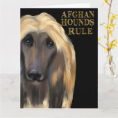 AFGHAN HOUND KAART (Gele Bloem)