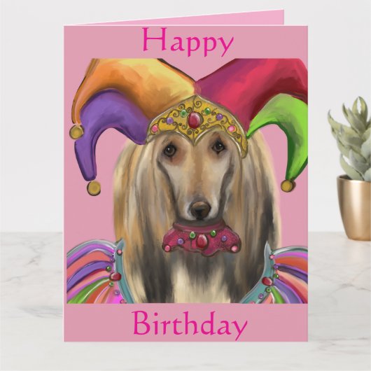 AFGHAN HOUND KAART (Kleine Plant)