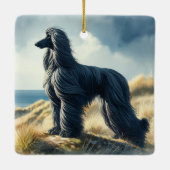 Afghan Hound Keramisch Ornament (Achterkant)