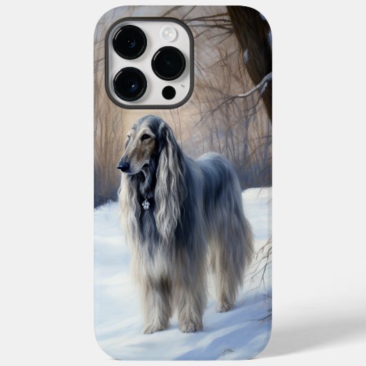 Afghan Hound Laat Het Sneeuw Kerstmis Case-Mate iPhone Case (Achterkant)