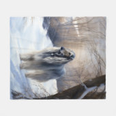 Afghan Hound Laat Het Sneeuw Kerstmis Fleece Deken (Voorkant (Horizontaal))