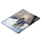 Afghan Hound Laat Het Sneeuw Kerstmis Notitieboek (Linkerzijde)