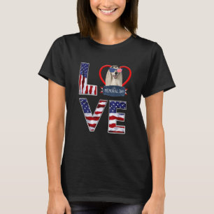 Afghan Hound Memorial Dag 4 van juli Veteran Hond T-shirt