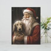 Afghan Hound met Sinterklaas Feestelijke Kerstmis (Staand voorkant)