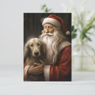 Afghan Hound met Sinterklaas Feestelijke Kerstmis Kaart