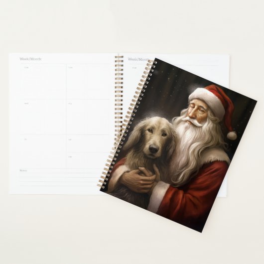 Afghan Hound met Sinterklaas Feestelijke Kerstmis Planner (Display)