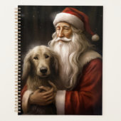 Afghan Hound met Sinterklaas Feestelijke Kerstmis Planner (Voorkant)
