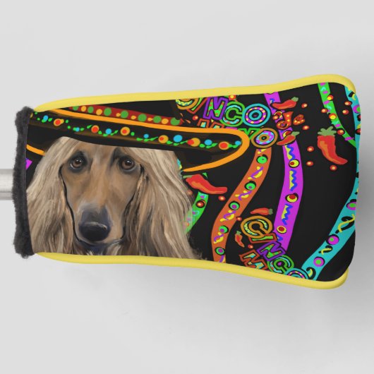 Afghan Hound Mexico Golfheadcover (Voorkant)