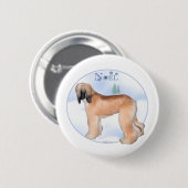 Afghan Hound Noel - Button (Voorkant /achterkant)