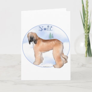 Afghan Hound Noel Feestdagen Kaart