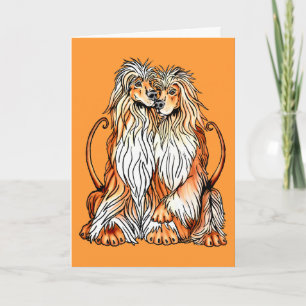 Afghan Hound Puppy Love Bedankkaart