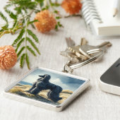 Afghan Hound Sleutelhanger (Zijkant)