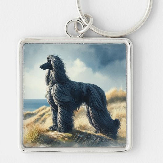 Afghan Hound Sleutelhanger (Voorkant)