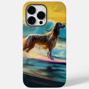 Afghan Hound Strand Surfen Schilderij Case-Mate iPhone 14 Pro Max Hoesje