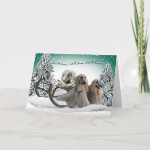 AFGHAN LAAT HET SNEEUWEN, LAAT HET NEUWKAARTEN FEESTDAGEN KAART