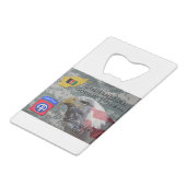 "Afghanistan Combat Veteran" - 82nd Airborne Divis Kredietkaart Flessenopener (Achterkant Gekanteld)