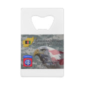 "Afghanistan Combat Veteran" - 82nd Airborne Divis Kredietkaart Flessenopener (Achterkant)