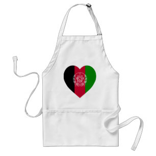 Afghanistan Flag Heart Standaard Schort