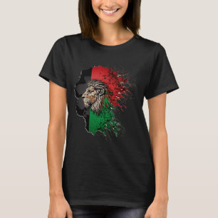 Afghanistan Flag Lion Vrij Afghanistan T-shirt