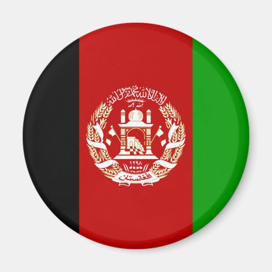 Afghanistan Flag Magnet Magneet (Voorkant)