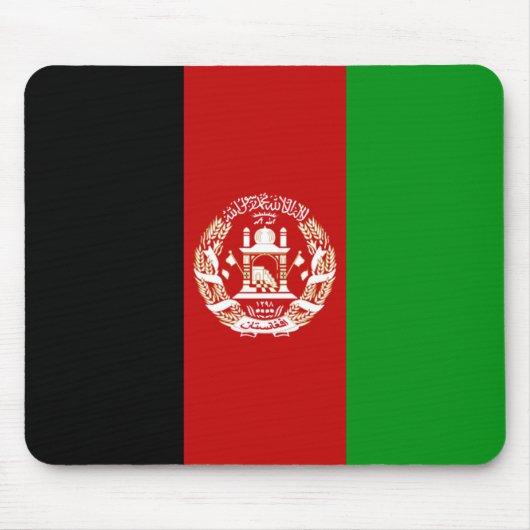 Afghanistan Flag Mousepad Muismat (Voorkant)
