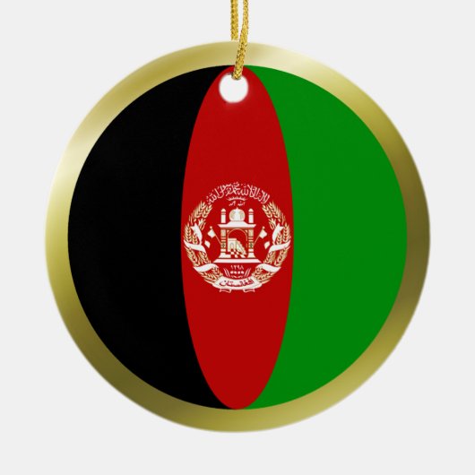 Afghanistan Flag Ornament (Voorkant)