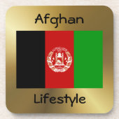 Afghanistan Flag+Text Onderzetter (Voorkant)
