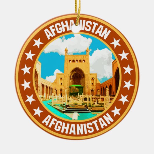 Afghanistan Keramisch Ornament (Voorkant)