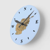 Afghanistan Map Clock Ronde Klok (Hoek)