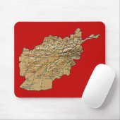 Afghanistan Map Mousepad Muismat (Met muis)