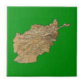 Afghanistan Map Tile Tegeltje (Voorkant)