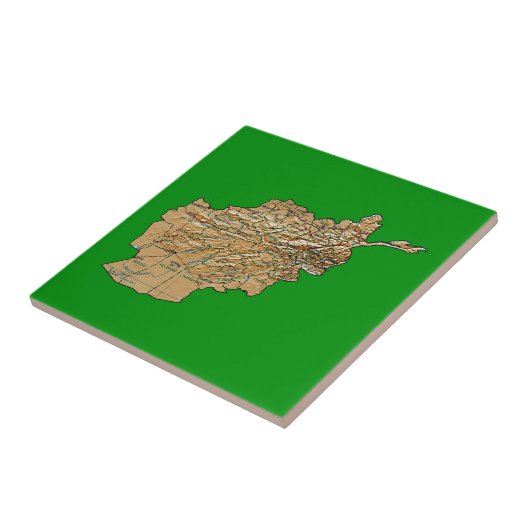 Afghanistan Map Tile Tegeltje (Zijkant)
