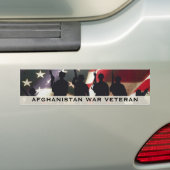 Afghanistan, militair veteraan bumpersticker (Op auto)