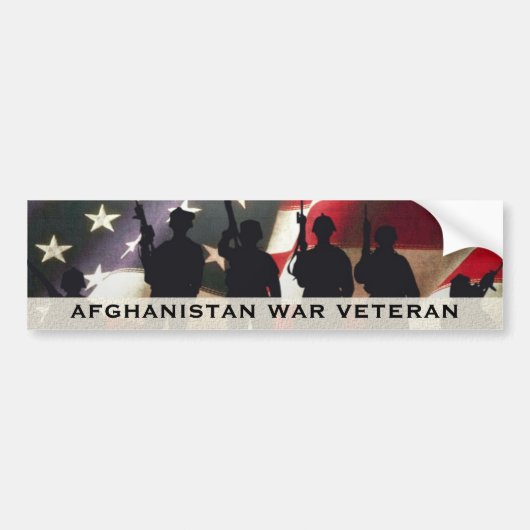 Afghanistan, militair veteraan bumpersticker (Voorkant)
