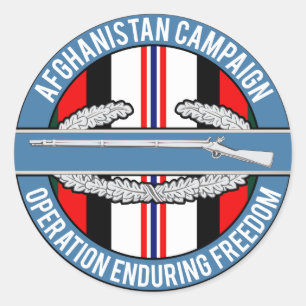 Afghanistan OEF CIB Ronde Sticker
