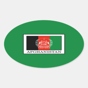 Afghanistan Ovale Sticker