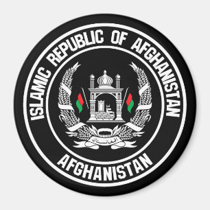 Afghanistan Round Emblem Magneet