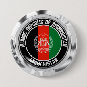 Afghanistan Round Emblem Ronde Button 7,6 Cm