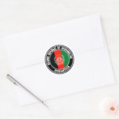 Afghanistan Round Emblem Ronde Sticker (Envelop)