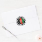 Afghanistan Round Emblem Ronde Sticker (Envelop)