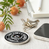 Afghanistan Round Emblem Sleutelhanger (Zijkant)