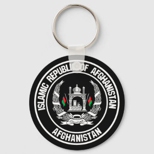 Afghanistan Round Emblem Sleutelhanger